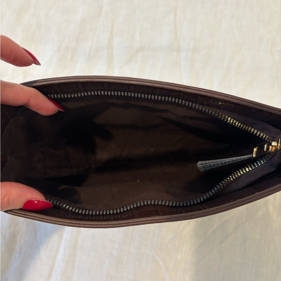 Brown croc shoulder bag - Picture 2 of 3